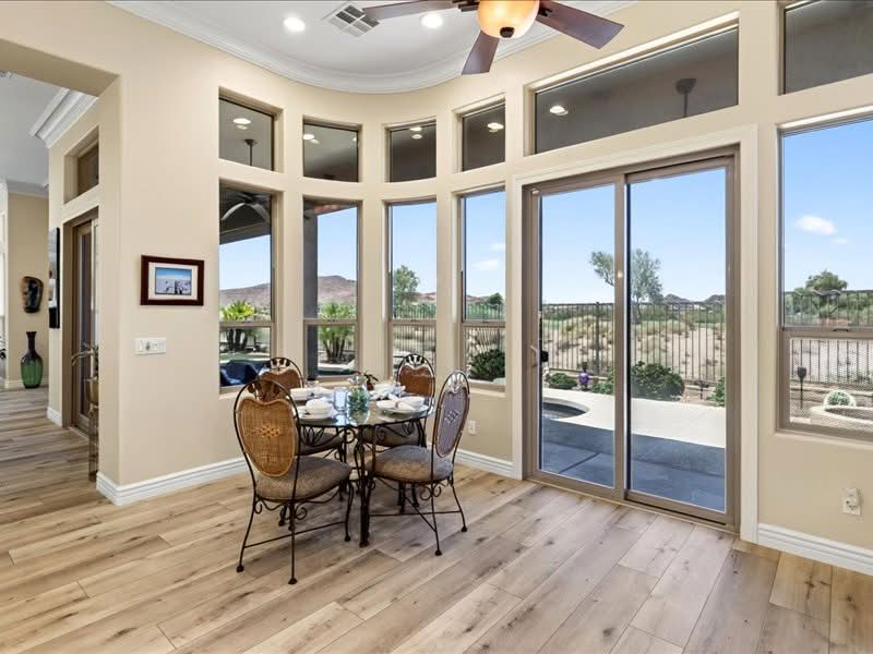 Dining area with mountain views, MLS listing photography example from a Peoria, AZ shoot
